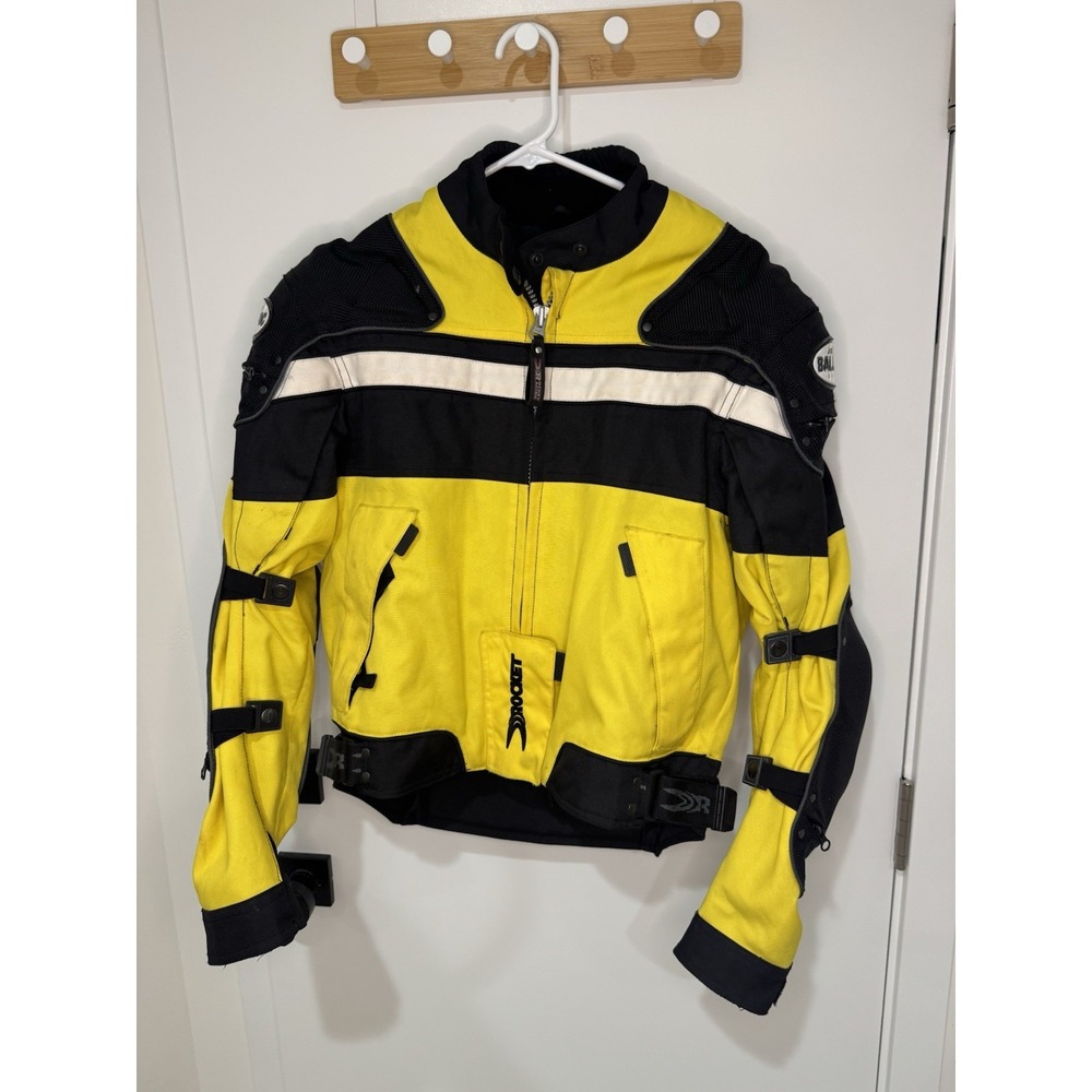 Joe Rocket Ballistic Series Motorcycle Jacket Yellow Black Mens Size L